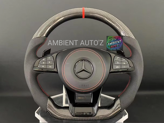 Mercedes AMG Steering Wheel Carbon Fibre & Leather  (COMPLETE SET) - ALL MODELS