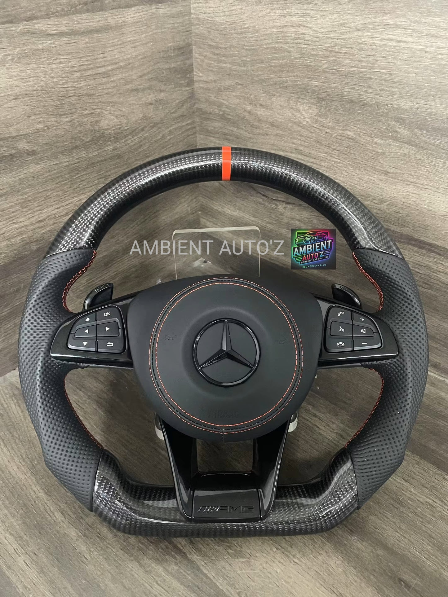 Mercedes AMG Steering Wheel Carbon Fibre & Leather  (COMPLETE SET) - ALL MODELS