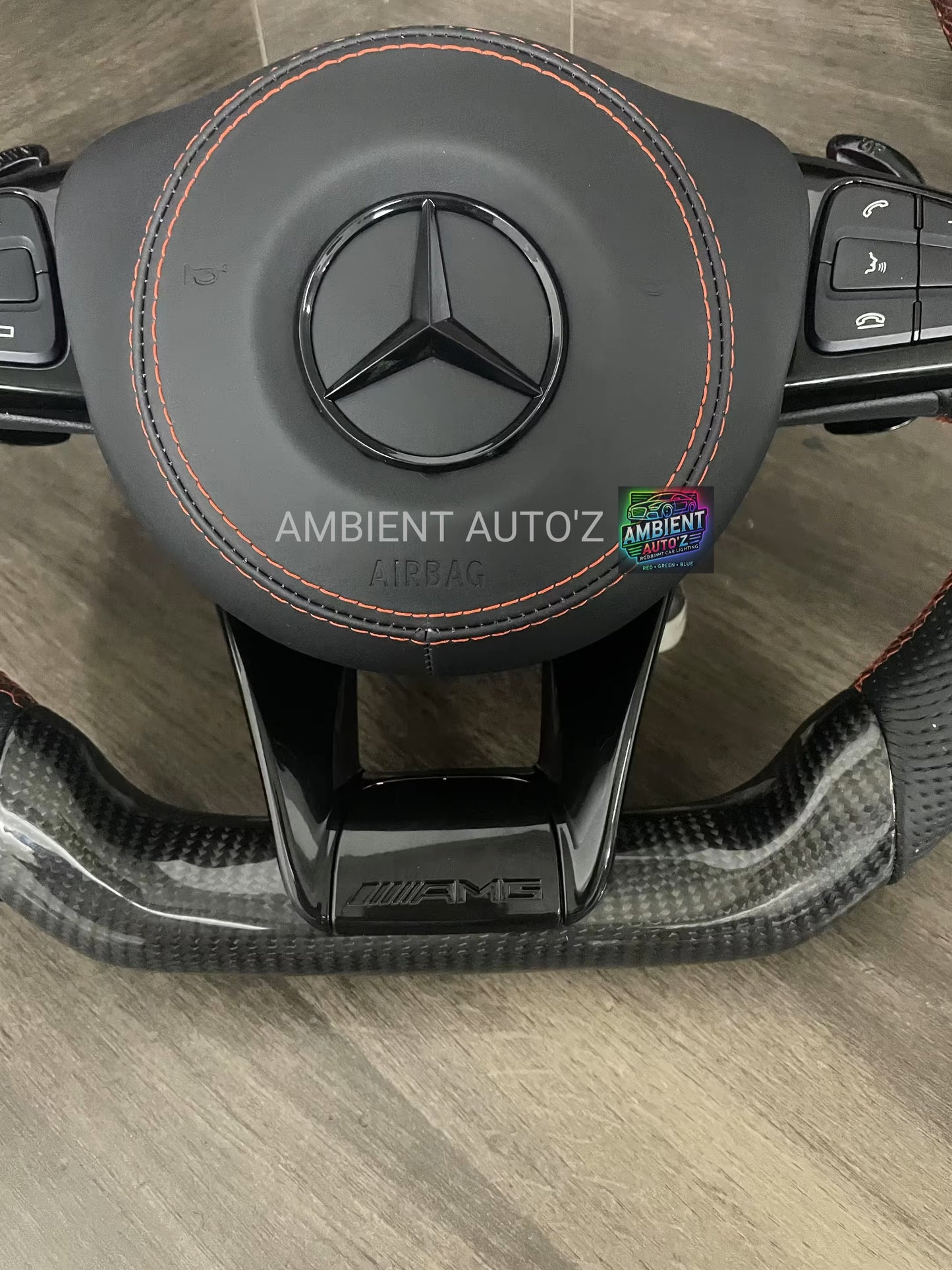 Mercedes AMG Steering Wheel Carbon Fibre & Leather  (COMPLETE SET) - ALL MODELS