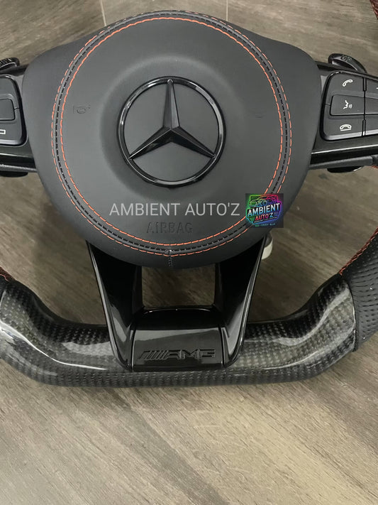 Mercedes AMG Steering Wheel Carbon Fibre & Leather  (COMPLETE SET) - ALL MODELS